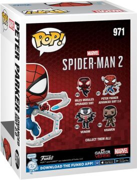 Funko Pop! Marvel: Gamerverse - Örümcek Adam 2, Peter Parker Gelişmiş Takım 2.0