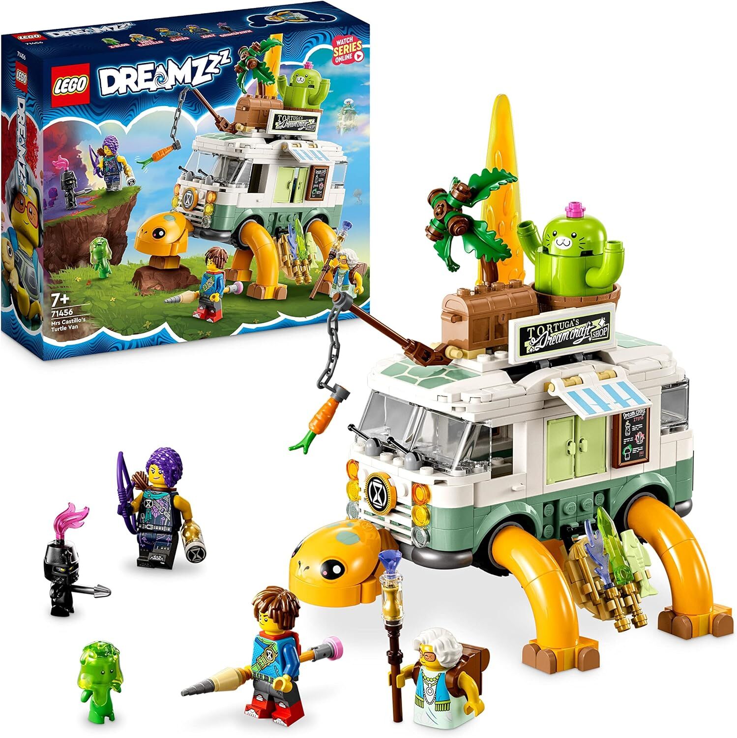 LEGO® DREAMZzz™ Bayan Castillo'nun Kaplumbağa Minibüsü 71456-7 Yaş ve Üzeri Çocukların 2 Farklı Şekilde İnşa Edebileceği Bir Kaplumbağa Minibüsü İçeren Yaratıcı Oyuncak Yapım Seti (434 Parça)