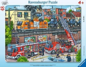 Ravensburger 050932 48P Bçer Puz İtfaiye, Çok Renkli