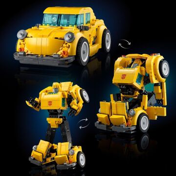 LEGO Icons Transformers Bumblebee 10338, Yetişkinler İçin Koleksiyonluk Robot Aksiyon Figürü Yapım Seti (950 Parça)