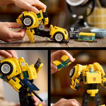 LEGO Icons Transformers Bumblebee 10338, Yetişkinler İçin Koleksiyonluk Robot Aksiyon Figürü Yapım Seti (950 Parça)
