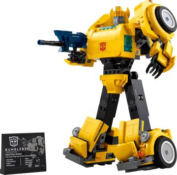 LEGO Icons Transformers Bumblebee 10338, Yetişkinler İçin Koleksiyonluk Robot Aksiyon Figürü Yapım Seti (950 Parça)