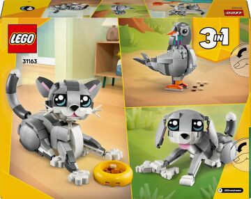 LEGO Creator 3’ü 1 Arada Oyunbaz Kedi 31163-8 Yaş ve Üzeri Çocuklar için Köpek veya Güvercin Figürüne Dönüşebilen Oyuncak Yapım Seti, Doğum Günü Hediyesi (407 Parça)