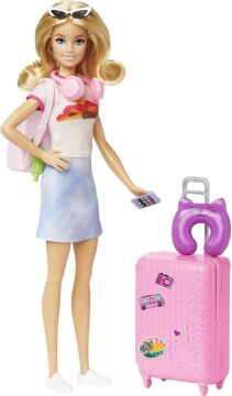 Barbie Seyahatte Bebeği ve Aksesuarları, 3 yaş ve üzeri, HJY18