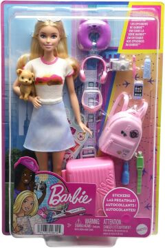 Barbie Seyahatte Bebeği ve Aksesuarları, 3 yaş ve üzeri, HJY18