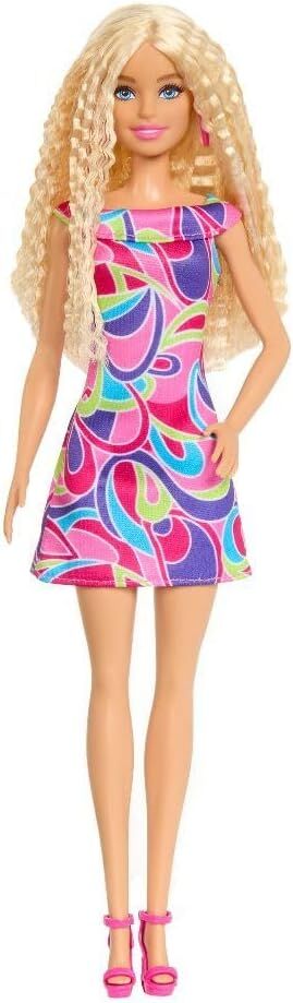 Barbie Fashionistas Doll #223 Sarışın Dalgalı Saçlı, Tamamen Saçtan Esinlenen Elbise ve Aksesuarlar, 65. Yıldönümü Koleksiyonluk Moda Bebek