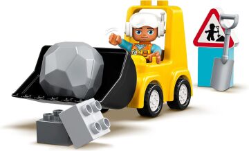 LEGO DUPLO İnşaat Buldozeri 10930-2 Yaş ve Üzeri Çocuklar İçin Mini Buldozer İçeren Eğitici Oyuncak Yapım Seti (10 Parça)