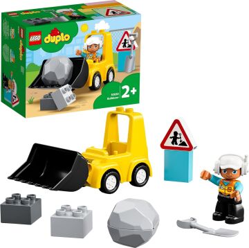 LEGO DUPLO İnşaat Buldozeri 10930-2 Yaş ve Üzeri Çocuklar İçin Mini Buldozer İçeren Eğitici Oyuncak Yapım Seti (10 Parça)