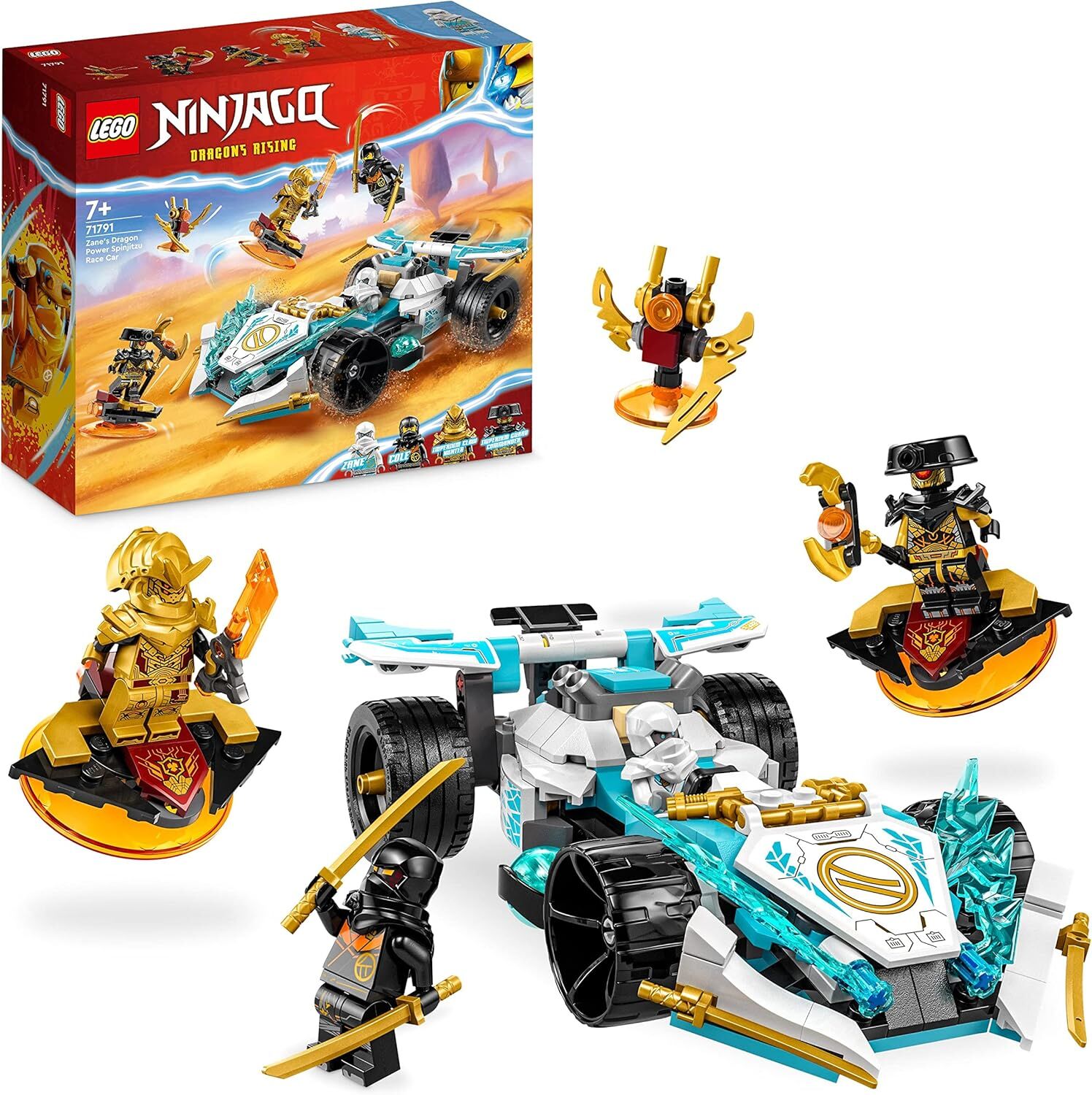 LEGO NINJAGO Zane'in Ejderha Gücü Spinjitzu Yarış Arabası 71791