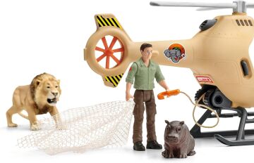 SCHLEICH 42476 Kurtarma Helikopteri Oyuncak Figürü, Çok Renkli