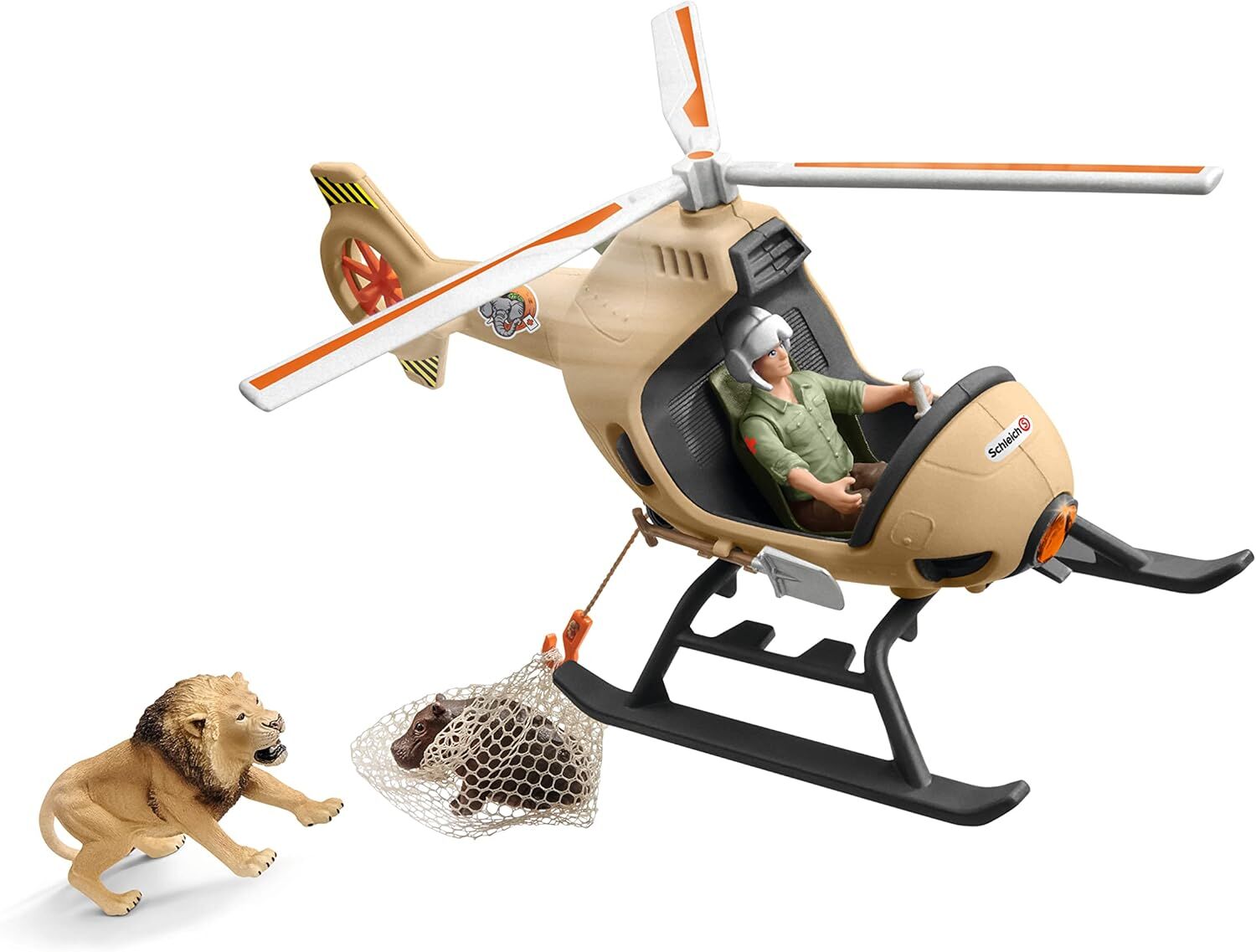 SCHLEICH 42476 Kurtarma Helikopteri Oyuncak Figürü, Çok Renkli