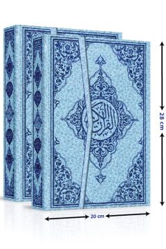 Kur'an-ı Kerim Bilgisayar Hatlı - Mavi Cilt (Rahle Boy, Kod: M17)