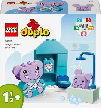 LEGO DUPLO İlk Günlük Rutinlerim: Banyo Zamanı 10413 - 1 Buçuk Yaş ve Üzeri Çocuklar için Eğitici Banyo Oyuncağı Yapım Seti (15 Parça)