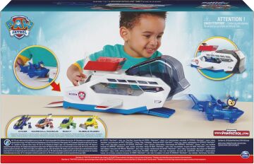 Paw Patrol, Aqua Pups, Balina Devriyesi, Chase ve Köpek Yavrusu Figürlü Ekip Aracı, Temel Araç için Fırlatma Tertibatı, 3 Yaşından Büyük Çocuklar için