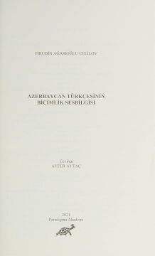 Azerbaycan Türkçesinin Biçimlik Sesbilgisi