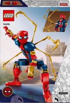 LEGO Marvel Iron Örümcek Adam Yapım Figürü 76298, Çocuklar İçin Koleksiyonluk Yaratıcı Oyuncak Yapım Seti (303 Parça)