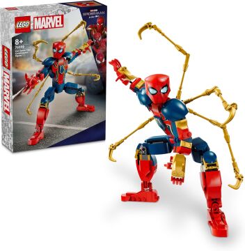 LEGO Marvel Iron Örümcek Adam Yapım Figürü 76298, Çocuklar İçin Koleksiyonluk Yaratıcı Oyuncak Yapım Seti (303 Parça)