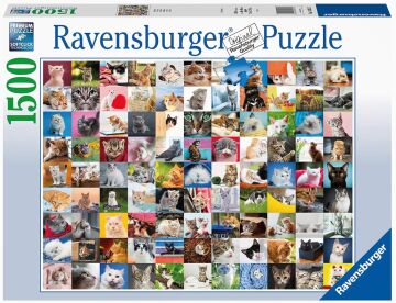 Ravensburger 1500p Puz 99 Kedi, Çok Renkli