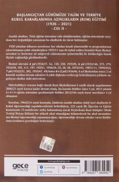 Başlangıçtan Günümüze Talim ve Terbiye Kurul Kararlarında Azınlıkların (Ermeni ve Musevi) Eğitimi (1926-2021) Cilt 2
