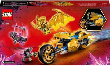LEGO® NINJAGO® Jay'in Altın Ejderha Motosikleti 71768-7 Yaş ve Üzeri için bir Ninja Motosikleti İçeren Oyuncak Yapım Seti (137 Parça)