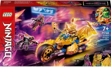 LEGO® NINJAGO® Jay'in Altın Ejderha Motosikleti 71768-7 Yaş ve Üzeri için bir Ninja Motosikleti İçeren Oyuncak Yapım Seti (137 Parça)