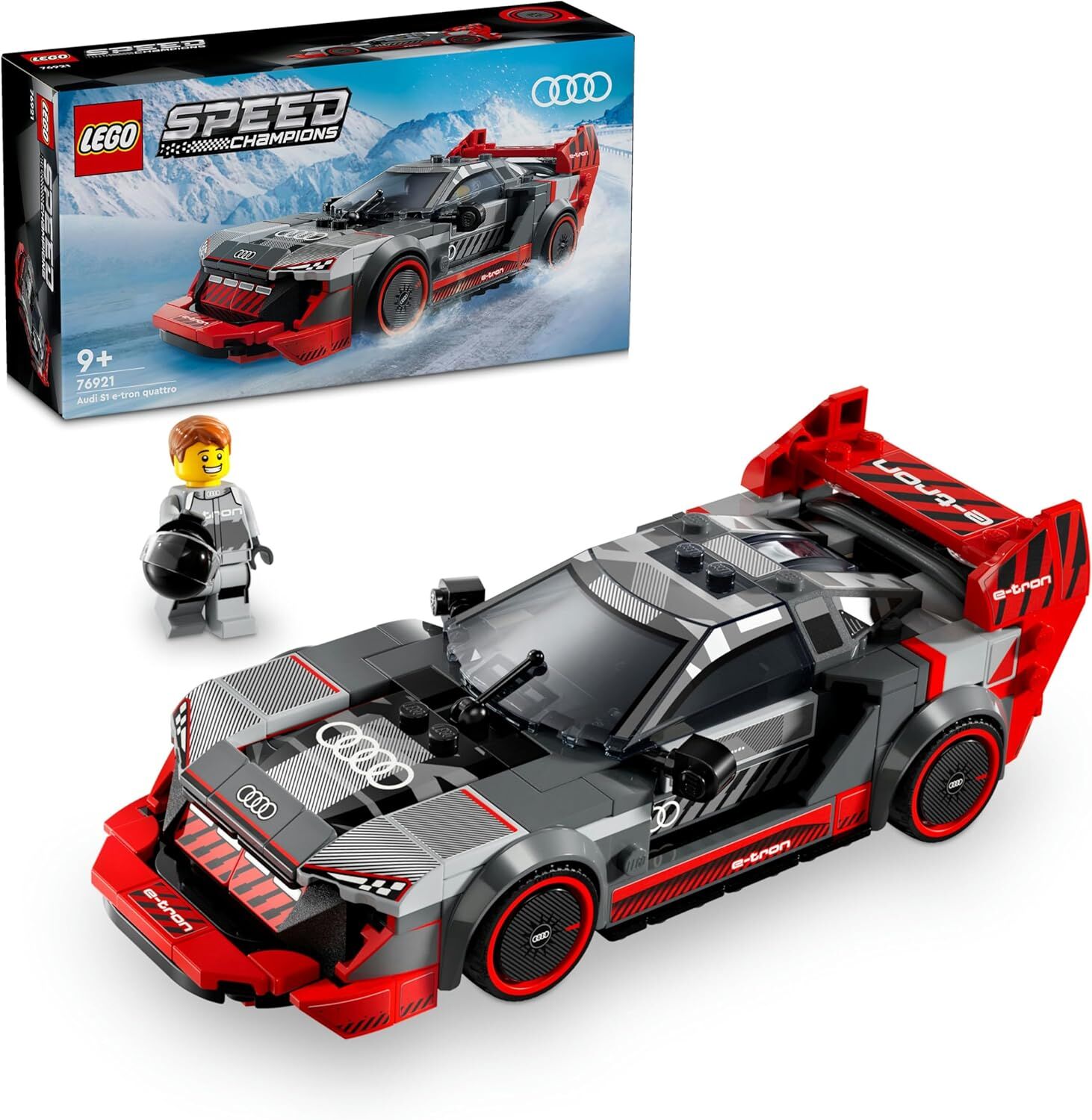 LEGO Speed Champions Audi S1 e-tron quattro Yarış Arabası 76921-9 Yaş ve Üzeri Çocuklar için Koleksiyonluk ve Sergilenebilir Yaratıcı Oyuncak Model Yapım Seti (274 Parça)