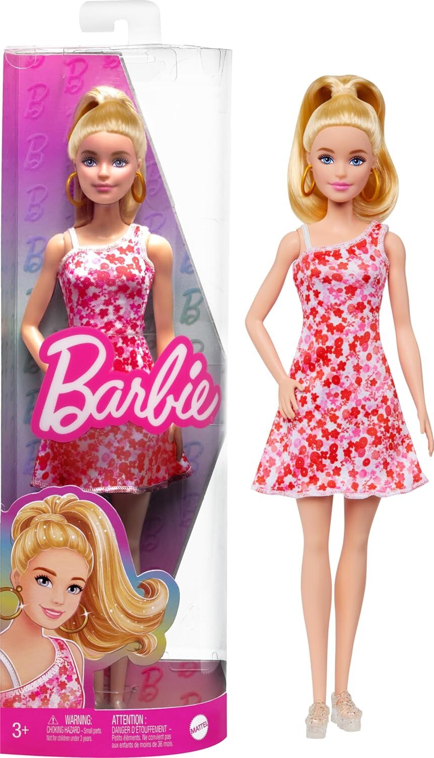 Barbie Büyüleyici Parti Bebekleri (Fashionistas) - Çiçek Deseni Elbiseli Bebek, Oyuncak