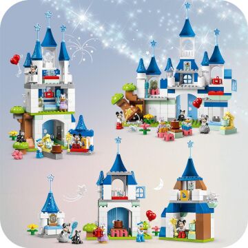 LEGO® DUPLO® | Disney 3’ü 1 Arada Sihirli Şato 10998-3 Yaş ve Üzeri Çocuklar için Hayal Gücüne Dayalı Oyunlar Sunan Yaratıcı Oyuncak Yapım Seti (160 Parça)
