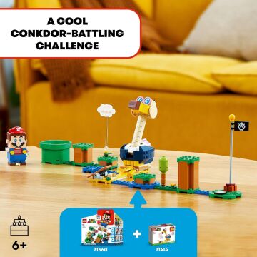 LEGO® Super Mario™ Conkdor'un Kafa Tokmağı Ek Macera Seti 71414-6 Yaş ve Üzeri Çocuklar için Yaratıcı Oyuncak Yapım Seti (130 Parça)
