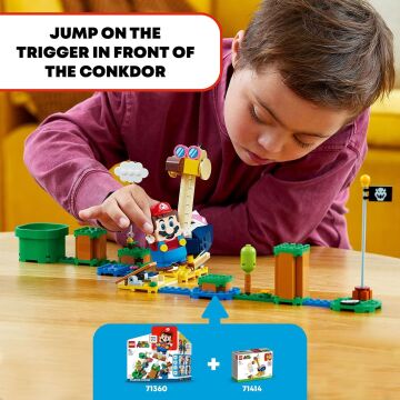 LEGO® Super Mario™ Conkdor'un Kafa Tokmağı Ek Macera Seti 71414-6 Yaş ve Üzeri Çocuklar için Yaratıcı Oyuncak Yapım Seti (130 Parça)