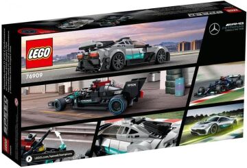 LEGO Speed Champions Mercedes-AMG F1 W12 E Performance ve Mercedes-AMG Project One 76909-9 Yaş ve Üzeri için Oyuncak Model Yapım Seti (564 Parça)