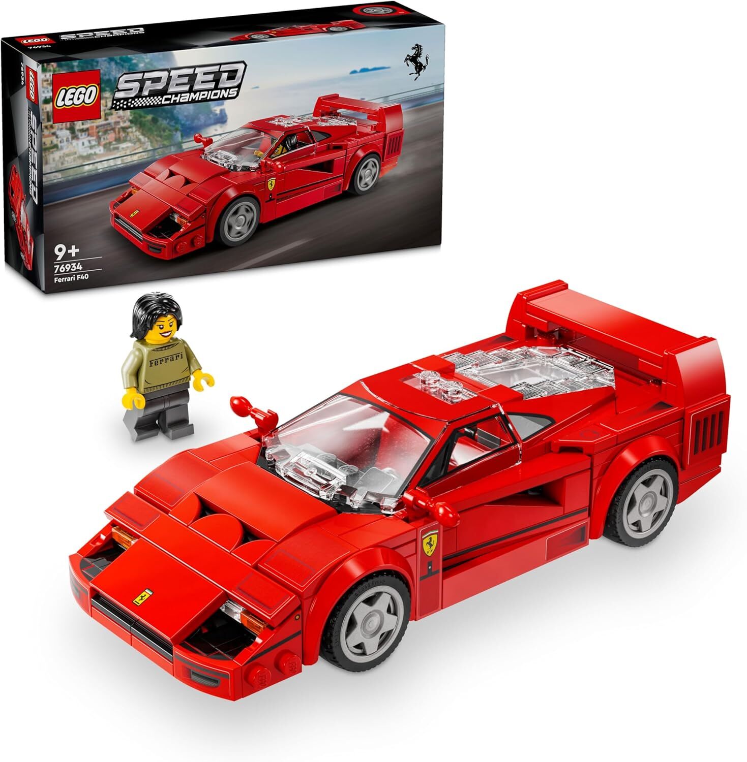 LEGO Speed Champions Ferrari F40 Süper Araba 76934 – 9 Yaş Ve Üzeri Çocuklar İçin İnşa Edilebilen Oyuncak Araç Modeli Yapım Seti (318 Parça)