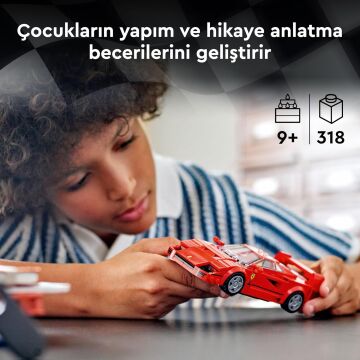 LEGO Speed Champions Ferrari F40 Süper Araba 76934 – 9 Yaş Ve Üzeri Çocuklar İçin İnşa Edilebilen Oyuncak Araç Modeli Yapım Seti (318 Parça)