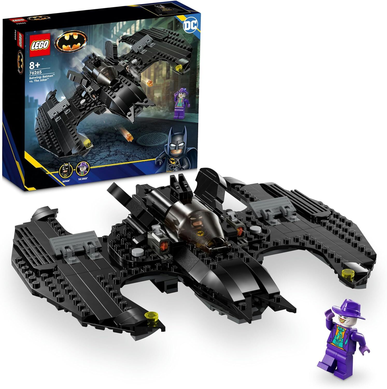LEGO DC Batman Batwing: Batman Joker’e Karşı 76265-8 Yaş ve Üzeri Çocuklar için İkonik Süper Kahraman Uçağı İçeren Oyuncak Yapım Seti (357 Parça)