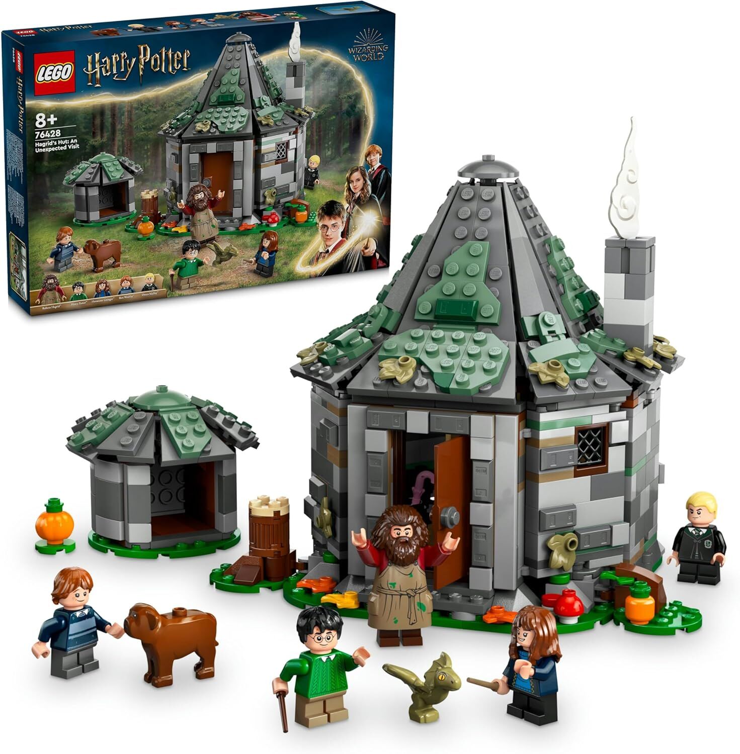 LEGO Harry Potter Hagrid’in Kulübesi: Beklenmedik Bir Ziyaret 76428-8 Yaş ve Üzeri Harry Potter Hayranları için 5 Minifigür İçeren Koleksiyonluk Yaratıcı Oyuncak Yapım Seti (896 Parça)