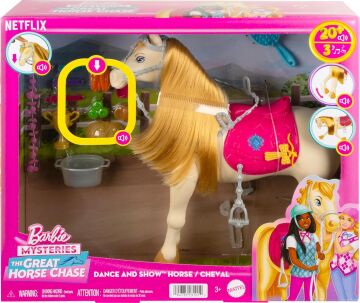 Barbie Barbie The Great Horse Chase, Horse Moves, Dances & Blinks Eyesinden Esinlenen Sesler, Müzik ve Aksesuarlarla Oyuncak At
