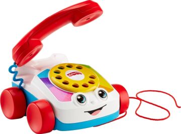Fisher Price Eğitici Geveze Telefon, Sürüklenebilir, Klasik, Çevirmeli Oyun Telefonu FGW66
