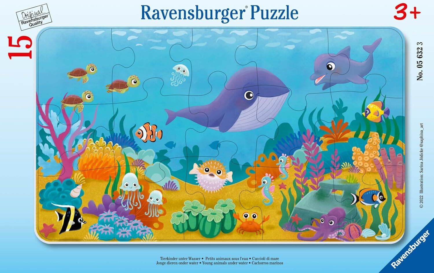 Ravensburger Puzzle, 15 Parça, Sualtı Parkı