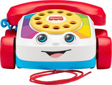 Fisher Price Eğitici Geveze Telefon, Sürüklenebilir, Klasik, Çevirmeli Oyun Telefonu FGW66