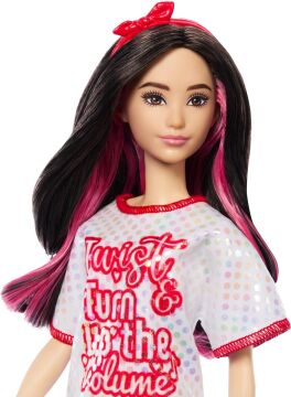 Barbie Büyüleyici Parti Bebekleri (Fashionistas) - Beyaz Tişört Elbiseli Bebek, Oyuncak