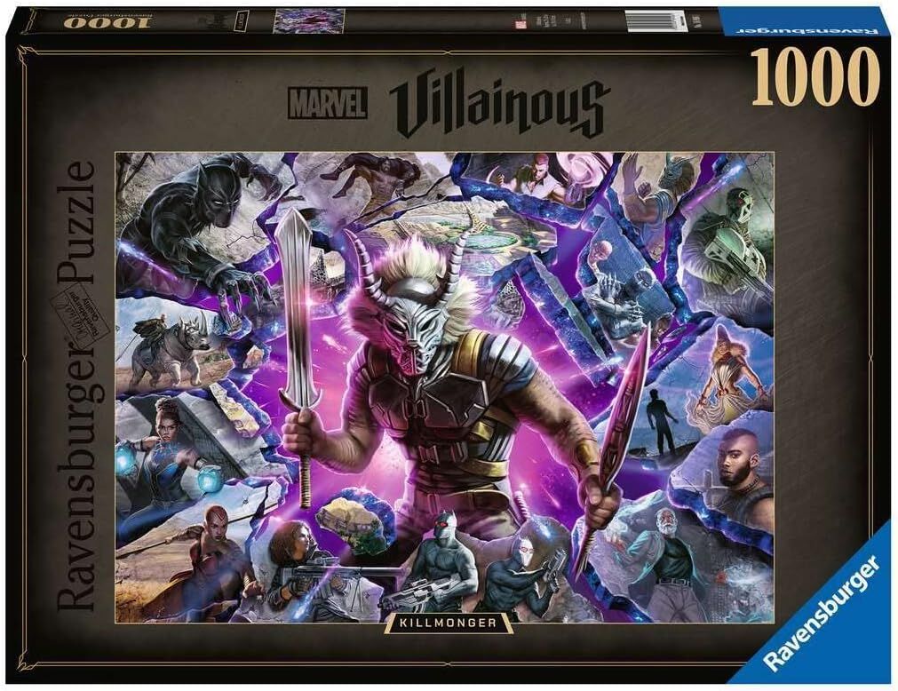 Ravensburger 169061 1000 Parçalı Puzzle Marvel Villains: Killmonger, Renkli