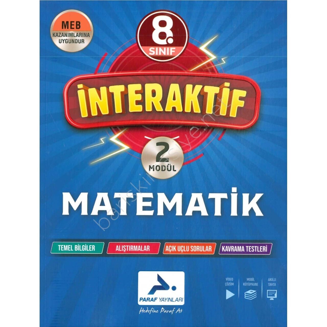 8. Sınıf İnteraktif Matematik Soru Bankası Paraf Yayınları