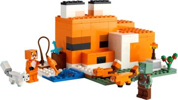 LEGO® Minecraft® Tilki Kulübesi 21178 – Macera Oyunlarını Seven Çocuklar İçin Oyuncak Ev İçeren Yaratıcı Oyuncak Yapım Seti (193 Parça)