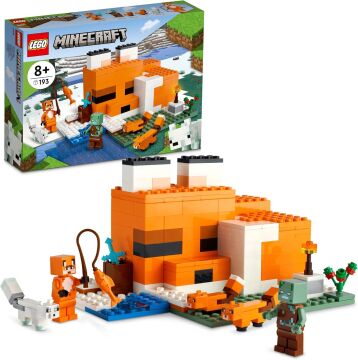 LEGO® Minecraft® Tilki Kulübesi 21178 – Macera Oyunlarını Seven Çocuklar İçin Oyuncak Ev İçeren Yaratıcı Oyuncak Yapım Seti (193 Parça)