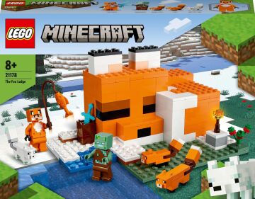 LEGO® Minecraft® Tilki Kulübesi 21178 – Macera Oyunlarını Seven Çocuklar İçin Oyuncak Ev İçeren Yaratıcı Oyuncak Yapım Seti (193 Parça)