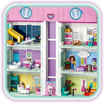 LEGO® Gabby’s Dollhouse 10788-4 Yaş ve Üzeri Çocuklar için Orijinal Detaylarla Dolu 8 Odalı bir Ev İçeren Yaratıcı Oyuncak Yapım Seti (498 Parça)