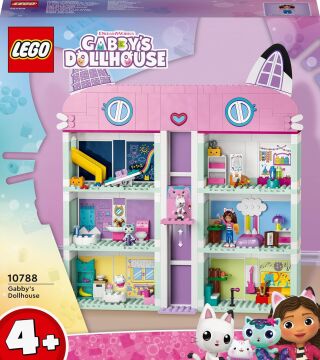 LEGO® Gabby’s Dollhouse 10788-4 Yaş ve Üzeri Çocuklar için Orijinal Detaylarla Dolu 8 Odalı bir Ev İçeren Yaratıcı Oyuncak Yapım Seti (498 Parça)