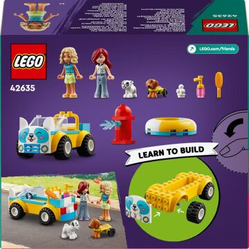 LEGO Friends Köpek Kuaförü Arabası 42635-4 Yaş ve Üzeri Çocuklar için Köpek Figürü İçeren Yaratıcı Oyuncak Yapım Seti (60 Parça)