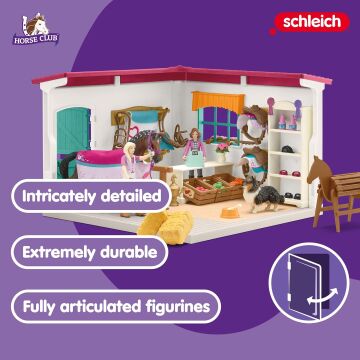 schleich 42568 Modüler Binicilik Mağazası, 5-12 Yaşındaki Çocuklar için, HORSE CLUB - Oyun Seti