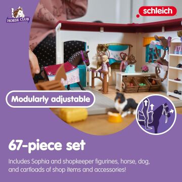 schleich 42568 Modüler Binicilik Mağazası, 5-12 Yaşındaki Çocuklar için, HORSE CLUB - Oyun Seti
